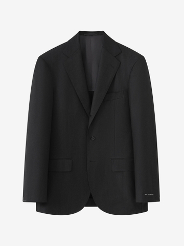 Charcoal Solid Suit in Loro Piana 'Australis' 22Y