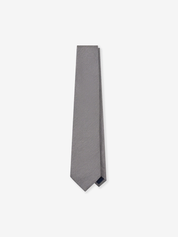 Light Grey Plain Silk Tie