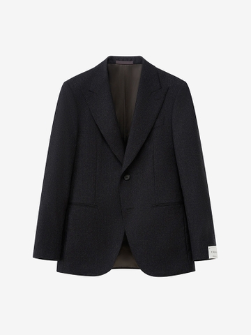 Norma Peak Lapel Dark Grey Flannel Suit