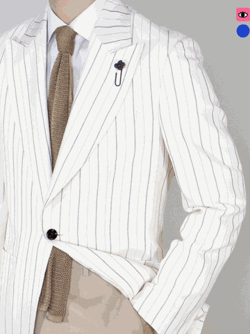 Attitude Beige Striped Jacket