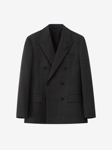 Origini Dark Grey Prince of Wales Double-Breasted Suit