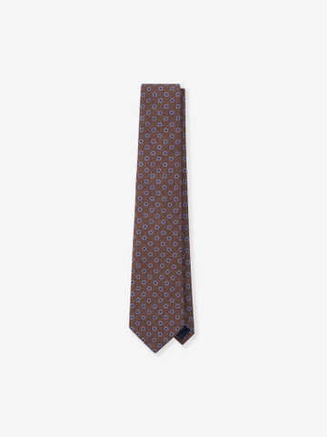 Russet Brown Anemone Wool Tie