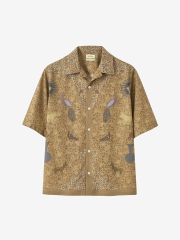 Biblical Animals Cotton Almond Printed Shirt