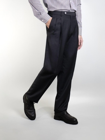 Two Pleat Trousers in Charcoal 03G