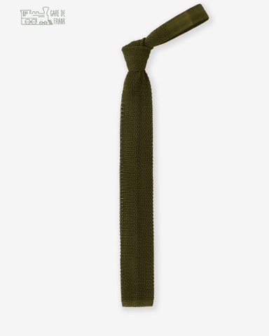 Knit tie in Oregano Green