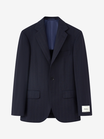 Navy Wide Chalk Stripe Balloon Suit 10X