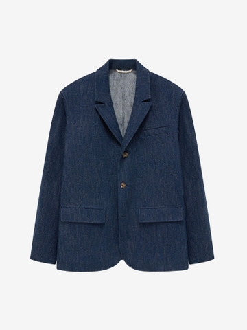Denim Blue Cotton & Wool Métier Jacket