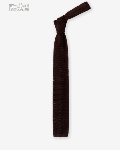 Knit tie in Dark Chocolate