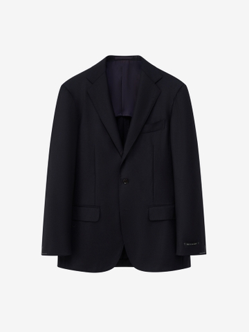 Simone Dark Navy Solid Suit in Loro Piana 'Australis' 27X