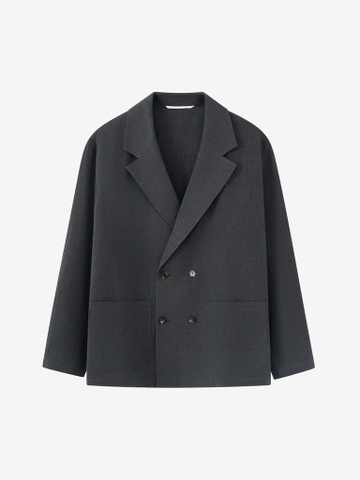 Double Breasted Jacket In Anthracite