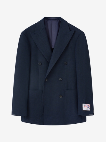 Double-breasted Balloon navy blazer 15X