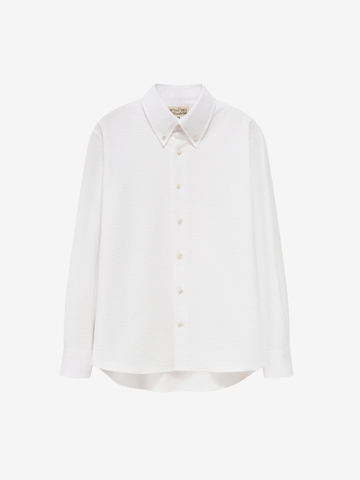 Frank Shirt | White Seersucker
