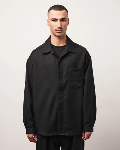Áo Minimal Shirt In Wool Twill