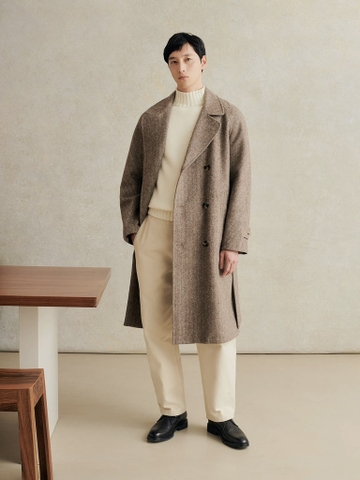 Grandad Coat in Portuguese Wool