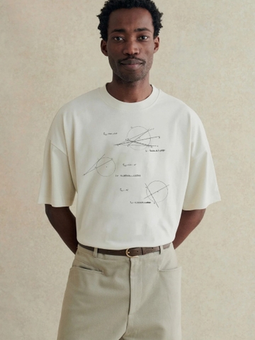 Geometry Notes Heavy Cotton  Jersey Printed T-Shirt