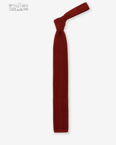 Knit tie in Venetian Red