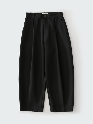Black Tumbled Cotton Ellis Pants