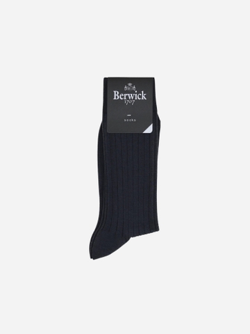 Grey Ribbed Dress Socks