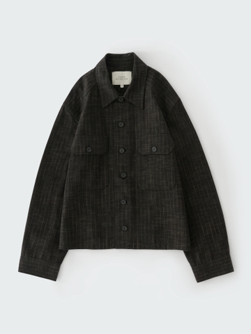 Peat Broken Pinstripe Kelver Overshirt