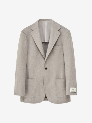 Light Grey Herringbone Flannel Balloon Sport Jacket 02U