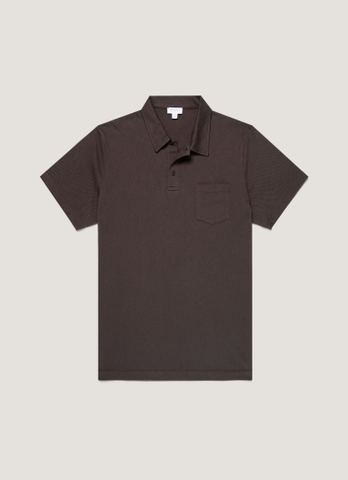 Riviera Polo Shirt in Dark Chocolate