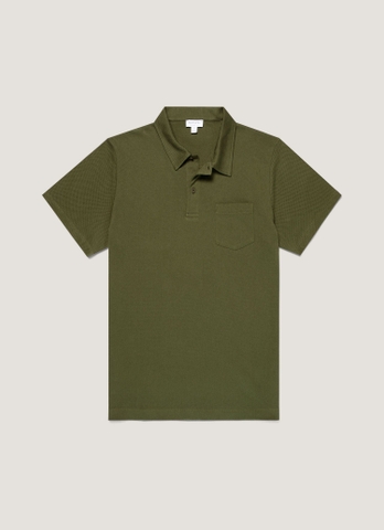 Riviera Polo Shirt in Deep Olive