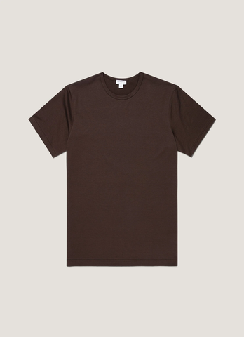 SS Crew Neck T Shirt In Dark Chocolate