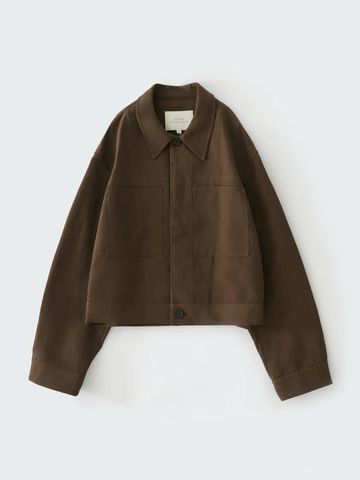 Peat Double Cotton Linen Piper Jacket