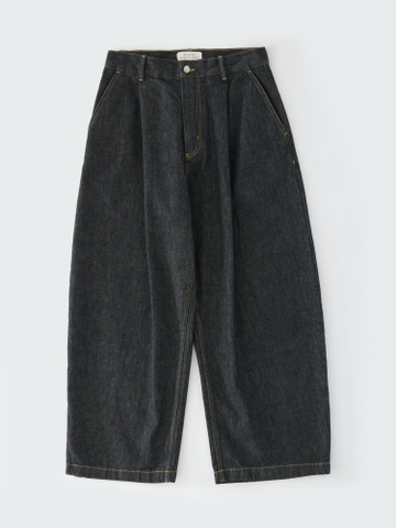 Black Italian Denim Puch Pants
