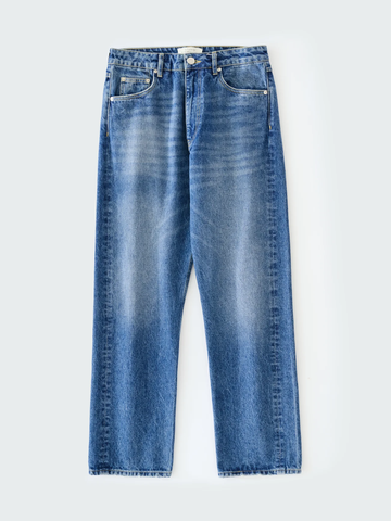 Worn Wash Indigo Regen Denim Riso Pants