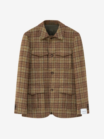 Sahariana Loden Check Tweed Jacket