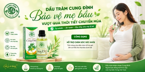 Dầu tràm cho mẹ bầu khi thời tiết chuyển mùa