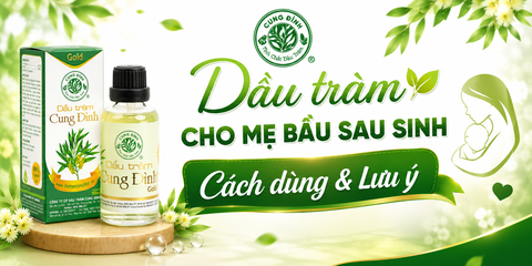 Dầu tràm cho mẹ sau sinh - cách dùng và lưu ý