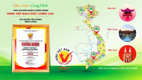 Cung Đình - Đạt danh hiệu hàng Việt Nam chất lượng cao 2025