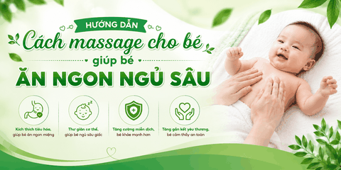 Hướng dẫn Massage Bé giúp bé ăn ngon ngủ sâu