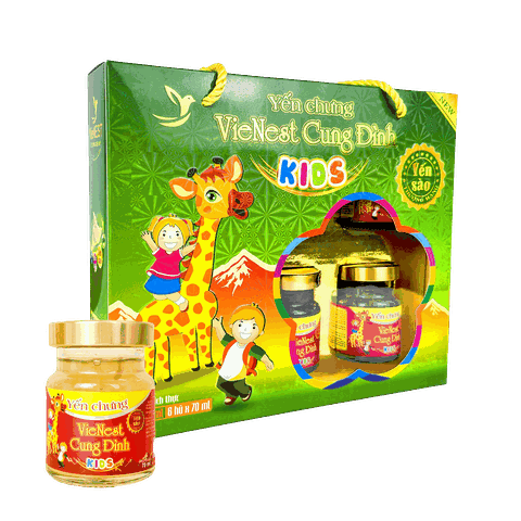 Yến chưng VieNest Cung Đình Kids - Lốc 6 hũ (LỚN)