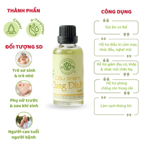 Dầu tràm Cung Đình - Gold (50ml)