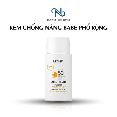 [HÀNG CÔNG TY] Kem Chống Nắng BABE Phổ Rộng Babe Super Fluid Sunscreen SPF 50