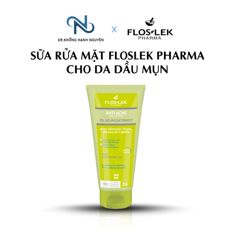 [HÀNG NHẬP KHẨU] Sữa Rửa Mặt Floslek Pharma Antibacterial Face Cleansing Cho Da Dầu Mụn