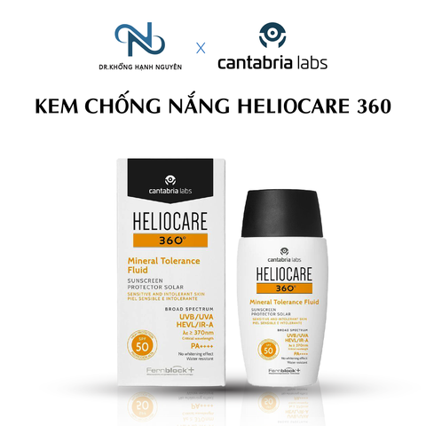 [HÀNG NHẬP KHẨU] Kem Chống Nắng Heliocare 360 ( Mineral Tolerance Fluid SPF 50+ Và Water Gel SPF 50+)