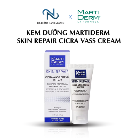 [HÀNG NHẬP KHẨU] Kem Dưỡng MartiDerm Skin Repair Cicra Vass Cream Tái Tạo Và Phục Hồi Da Nhạy Cảm (30ml)