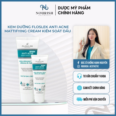 [HÀNG NHẬP KHẨU] Kem Dưỡng Ẩm Và Kiểm Soát Dầu Floslek Anti Acne Mattifying Cream