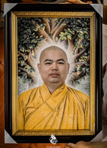 Tranh Đá Quý - Chân dung thầy " Minh Vương"