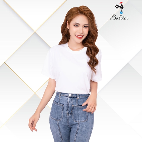 Áo T-shirt trắng trơn nữ TS01-48