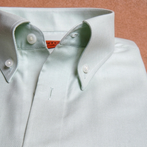 Dobby Mint Button Down Cotton Shirt