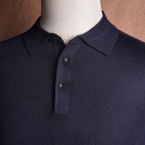 Napoli Dark Navy Knit Polo