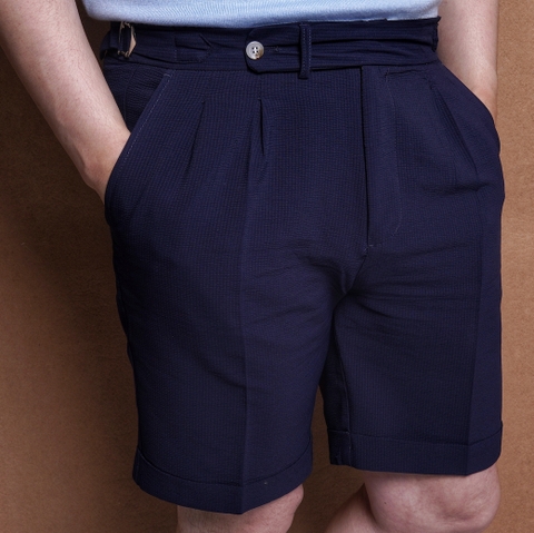 Midnight Pleat Buckle Shorts
