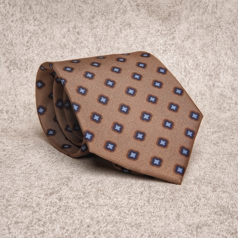Signature Icon Camel Silk Tie