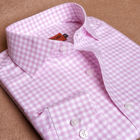 Gingham Pink Cotton Shirt