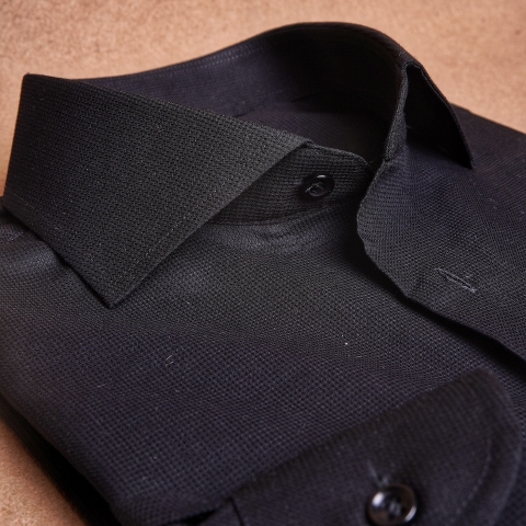 Dobby Black DB02 Cotton Shirt